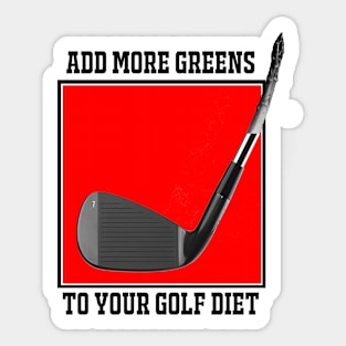 Add More Greens Golf Design Sticker